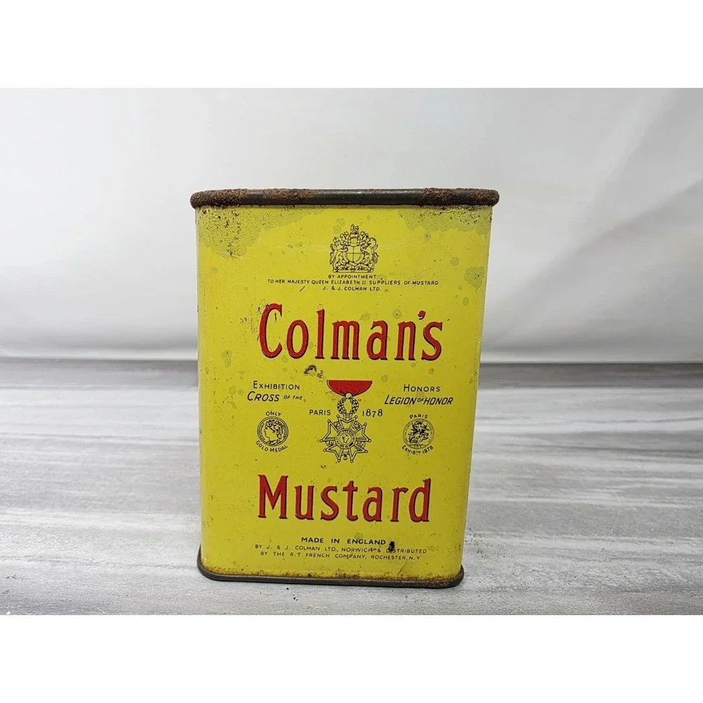 Vintage Advertising Metal‎ Kitchen Spice Tin /   Colman's  Mustard